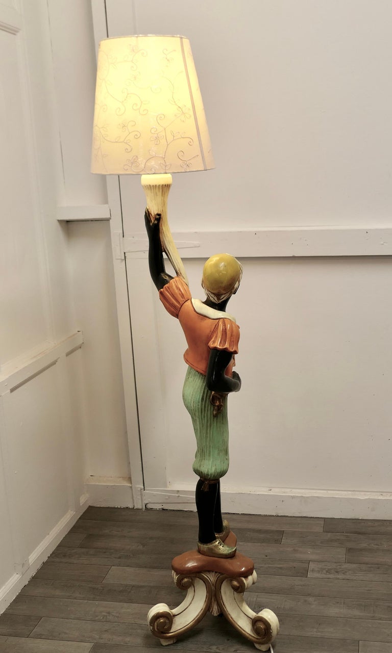 Magnificent Figural Floor Lamp Candelabra For Sale at 1stDibs