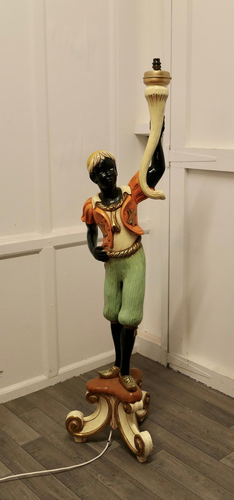Magnificent Figural Floor Lamp Candelabra For Sale at 1stDibs
