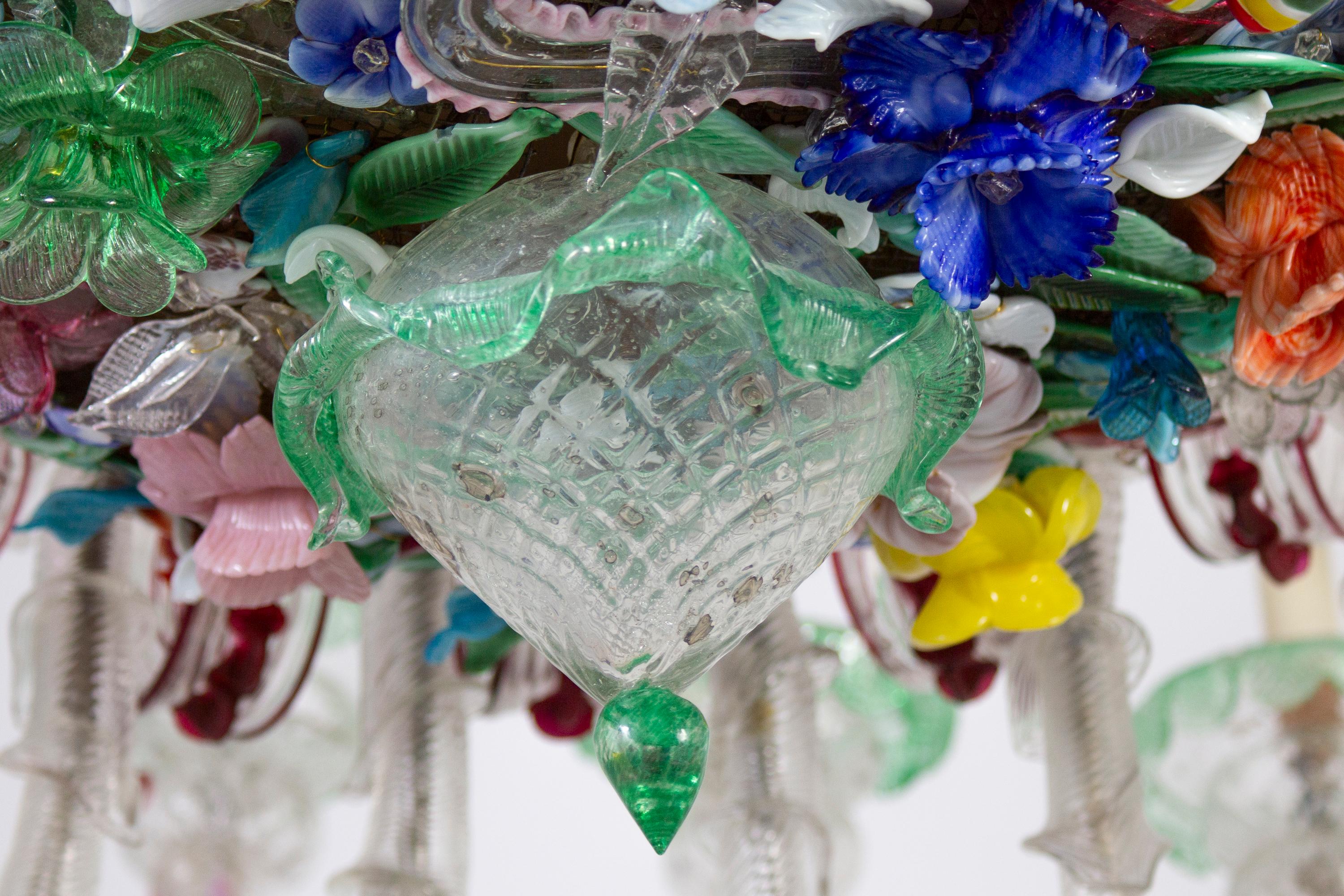 Magnifico lampadario in vetro di Murano Ca' Rezzonico 1880 in vendita 7
