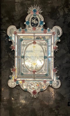 Magnificent Venetian Murano Glass Mirror