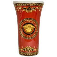 Magnificent Versace Porcelain Vase “Medusa Red Collection” by Rosenthal