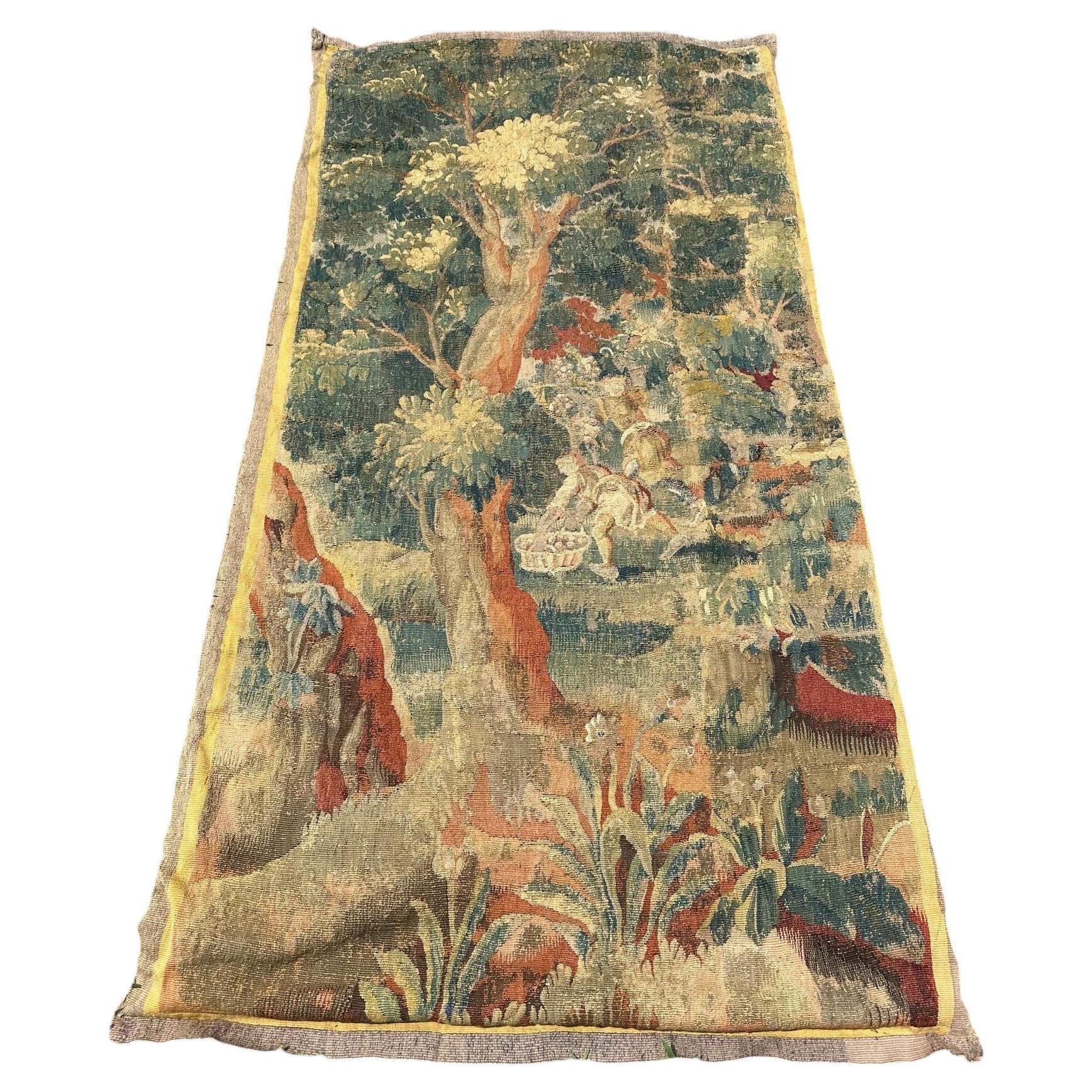 Magnificent Very Large Antique French Verdure Tapestry For Sale