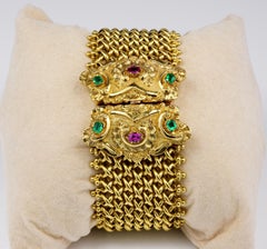 Victorian Natural Ruby Emerald Rare Bracelet