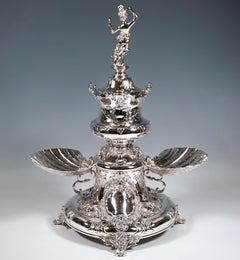 Magnificent Viennese Art Nouveau Silver Caviar Stand, By Würbel & Czokally, 1900