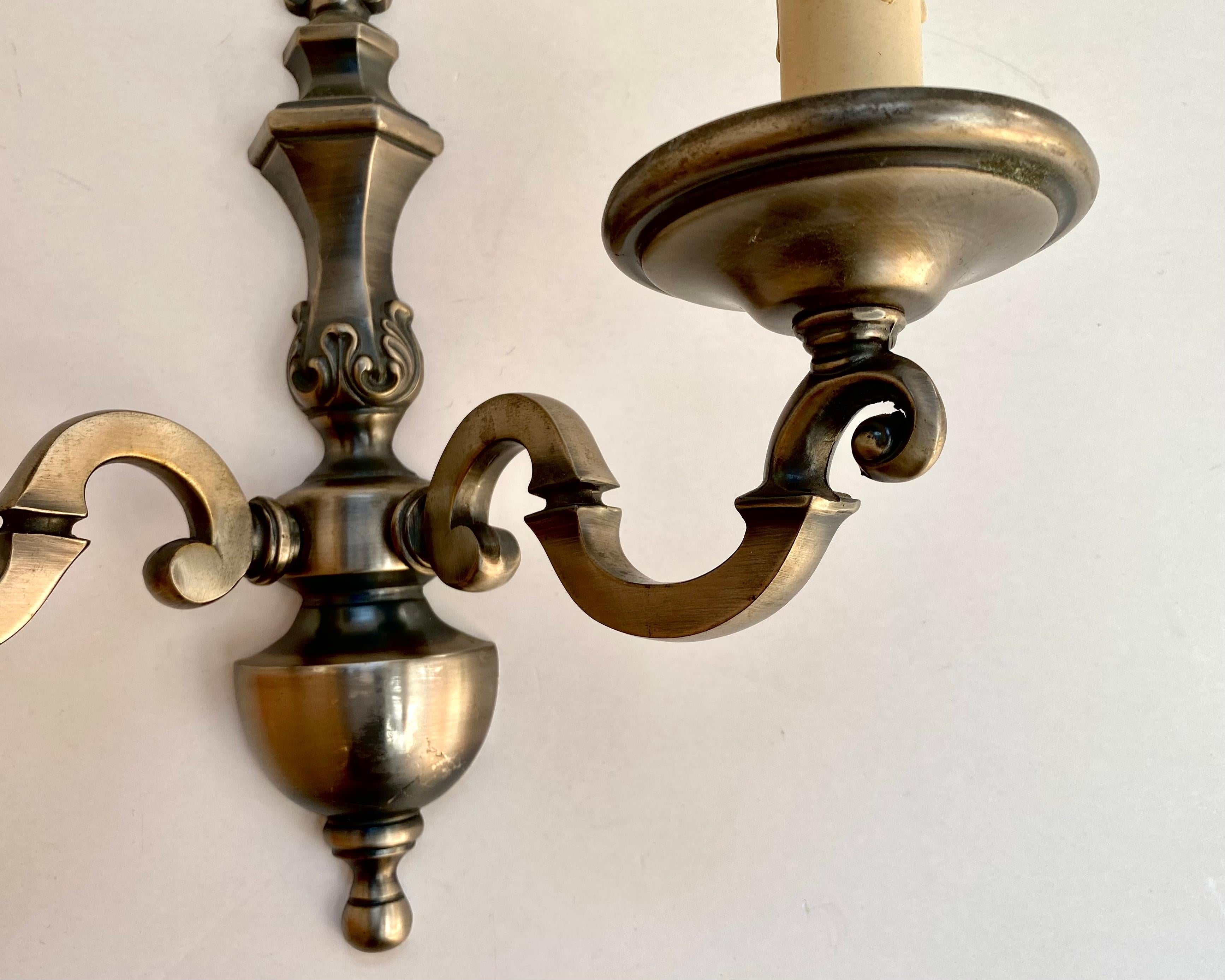 Magnificent Vintage Wall Sconces in Bronze, Set 2, France, 1970s In Excellent Condition For Sale In Bastogne, BE
