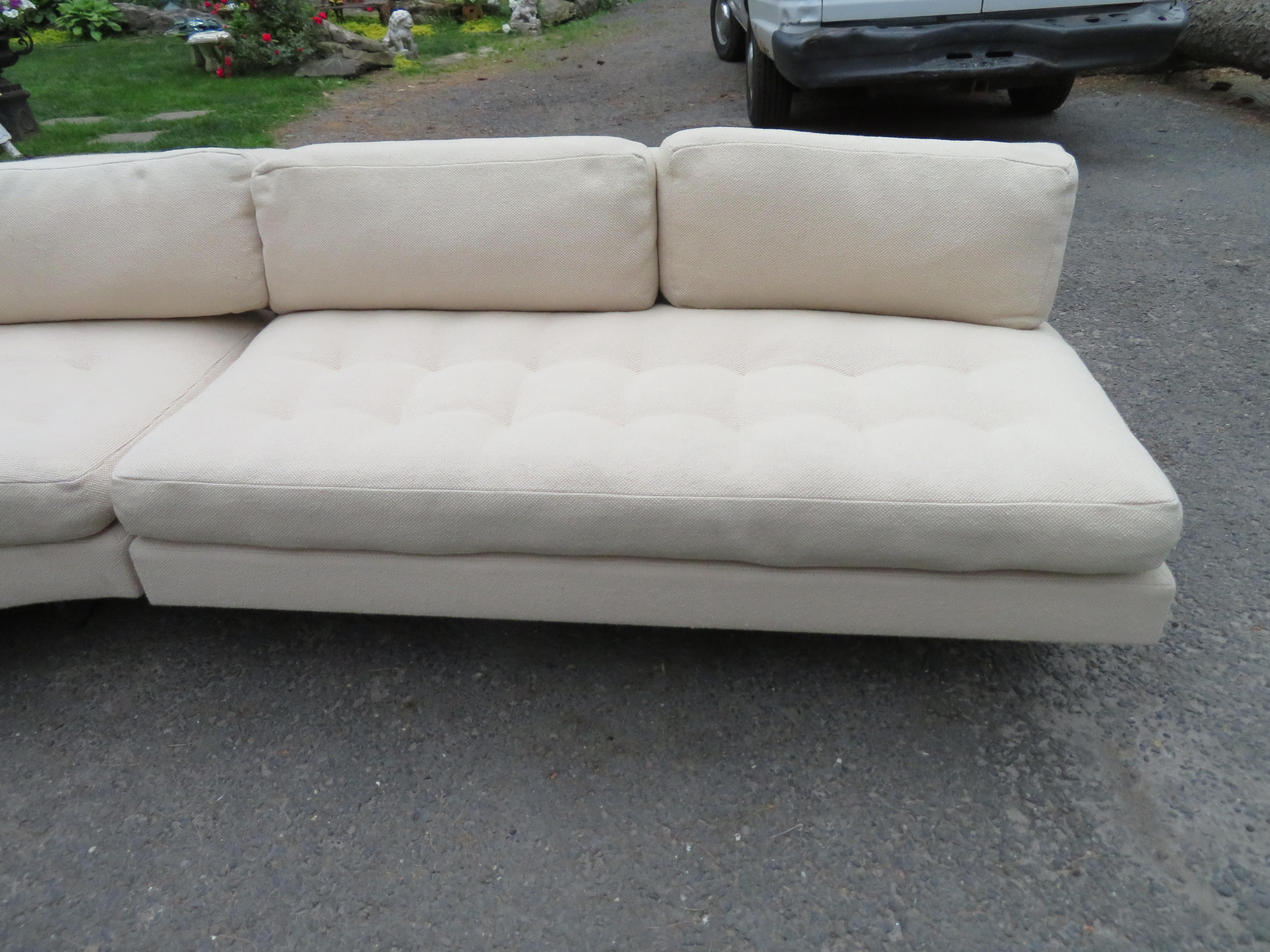 Late 20th Century Stunning Vladimir Kagan 3 Piece Omnibus Sectional Sofa Mid-Century Modern For Sale