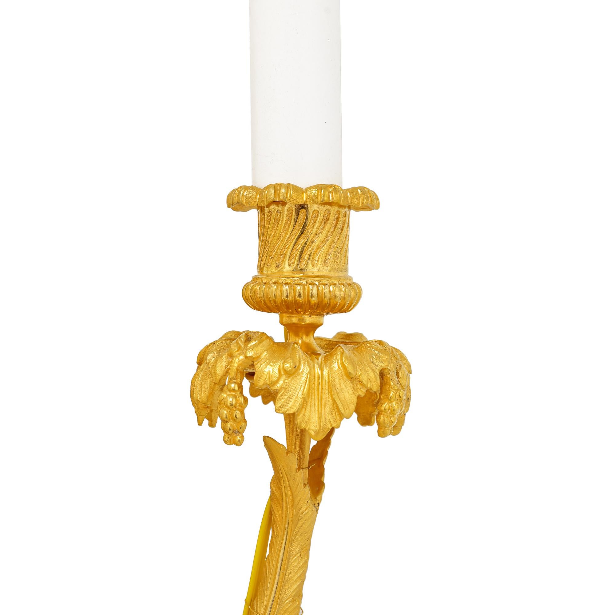 XIXe siècle Pair Of Wall Lamps In Louis XVI Style en vente