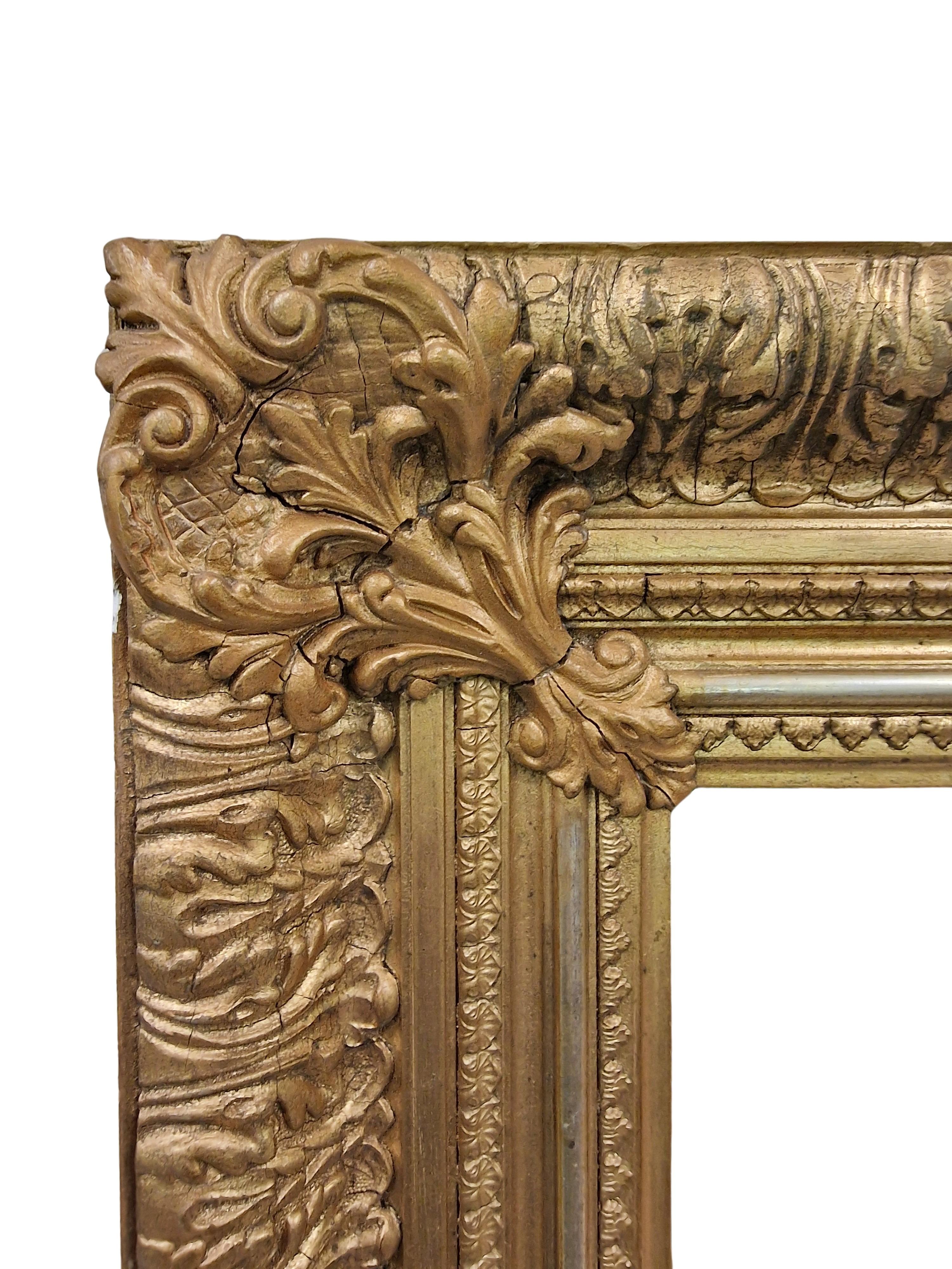 Belle Époque Magnificent Wall Mirror, Frame, gold, original from 1880, Austria For Sale