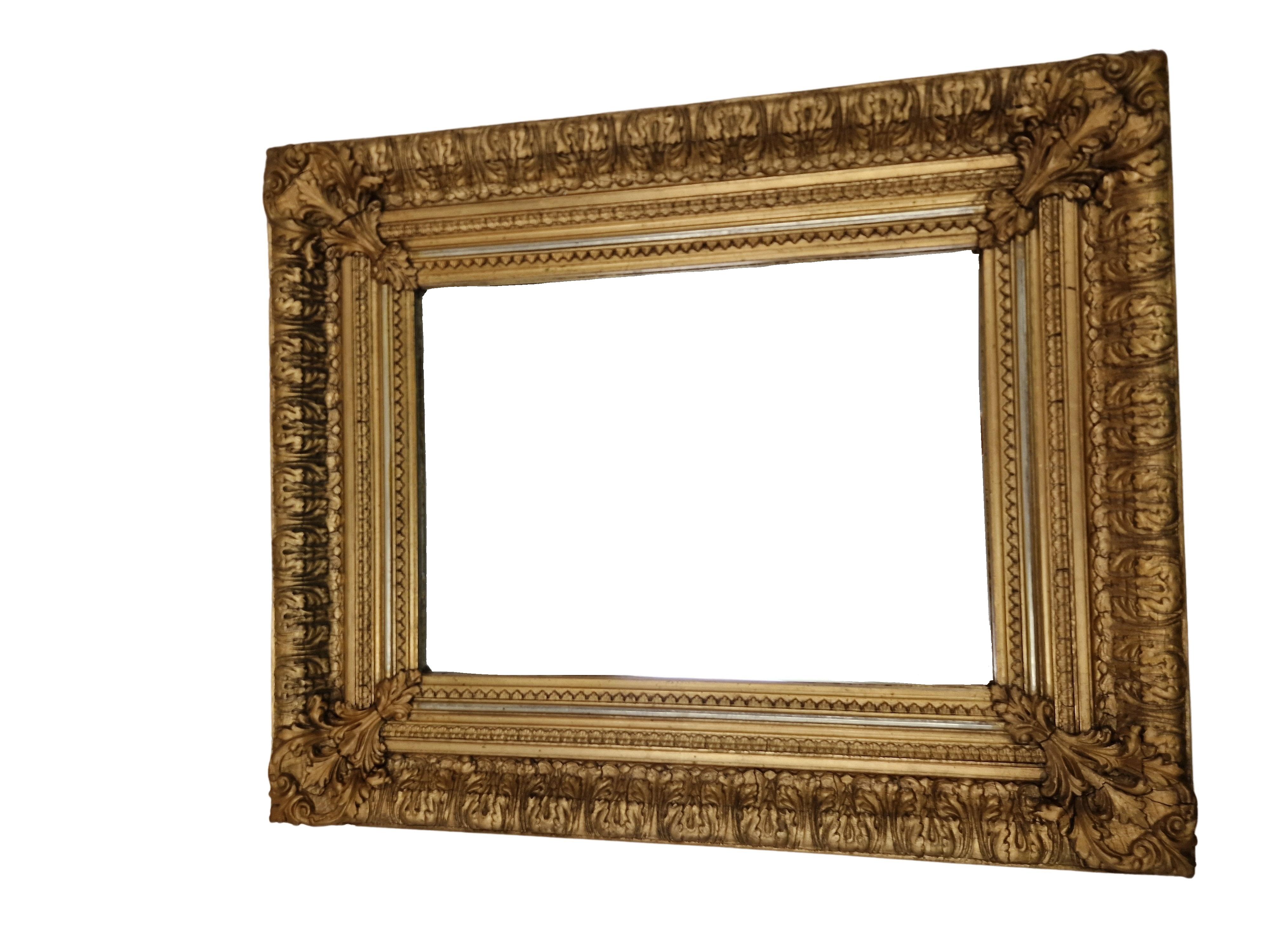 Hand-Crafted Magnificent Wall Mirror, Frame, gold, original from 1880, Austria For Sale