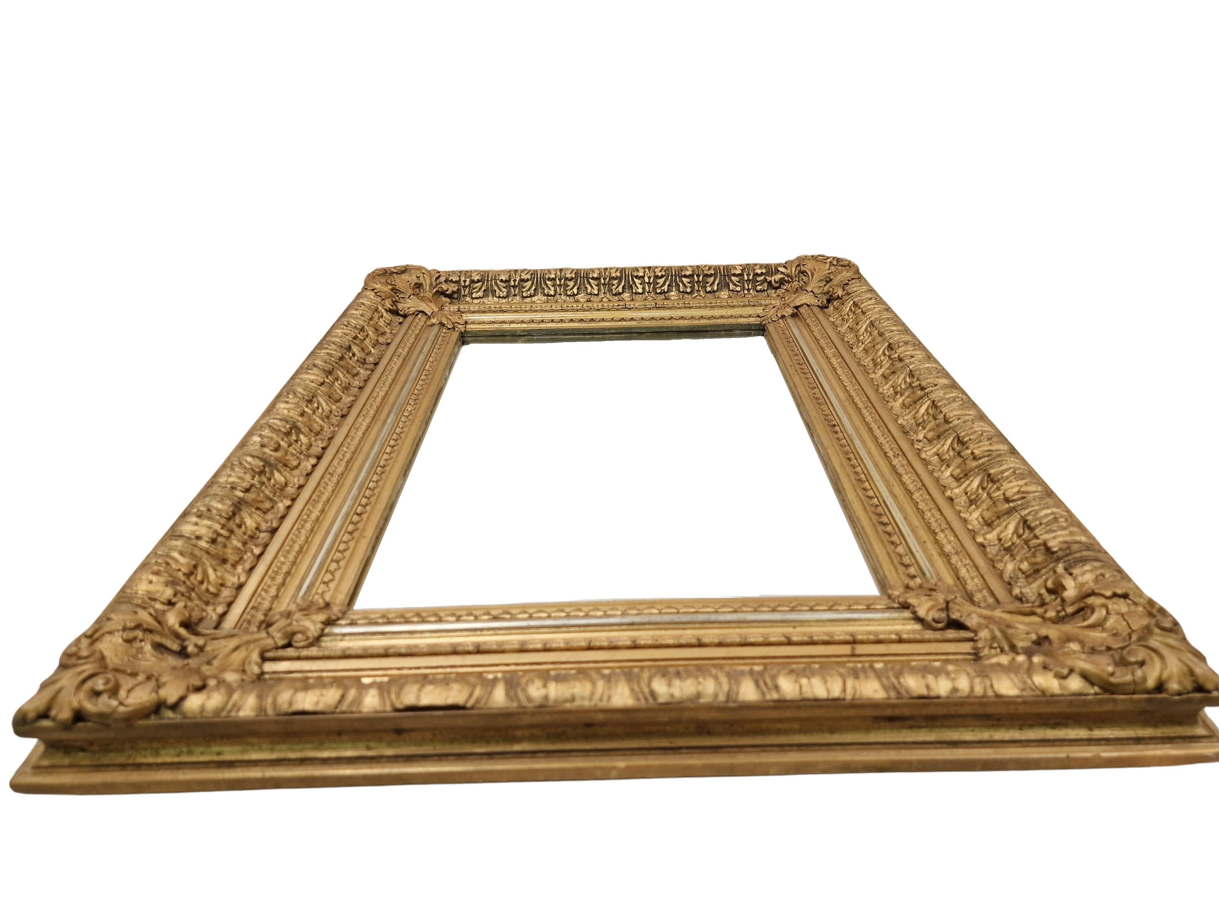 Magnificent Wall Mirror, Frame, gold, original from 1880, Austria In Good Condition For Sale In Wien, AT