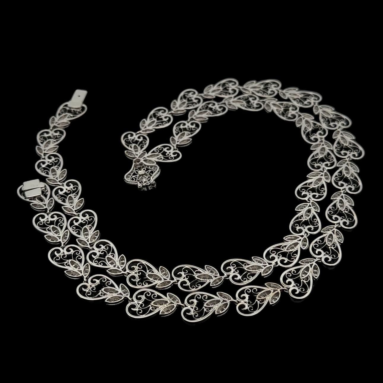 Magnífico Collar Colgante Broche de Oro Blanco GIA 26,16ctw Rubí de Birmania y Diamantes en venta 7