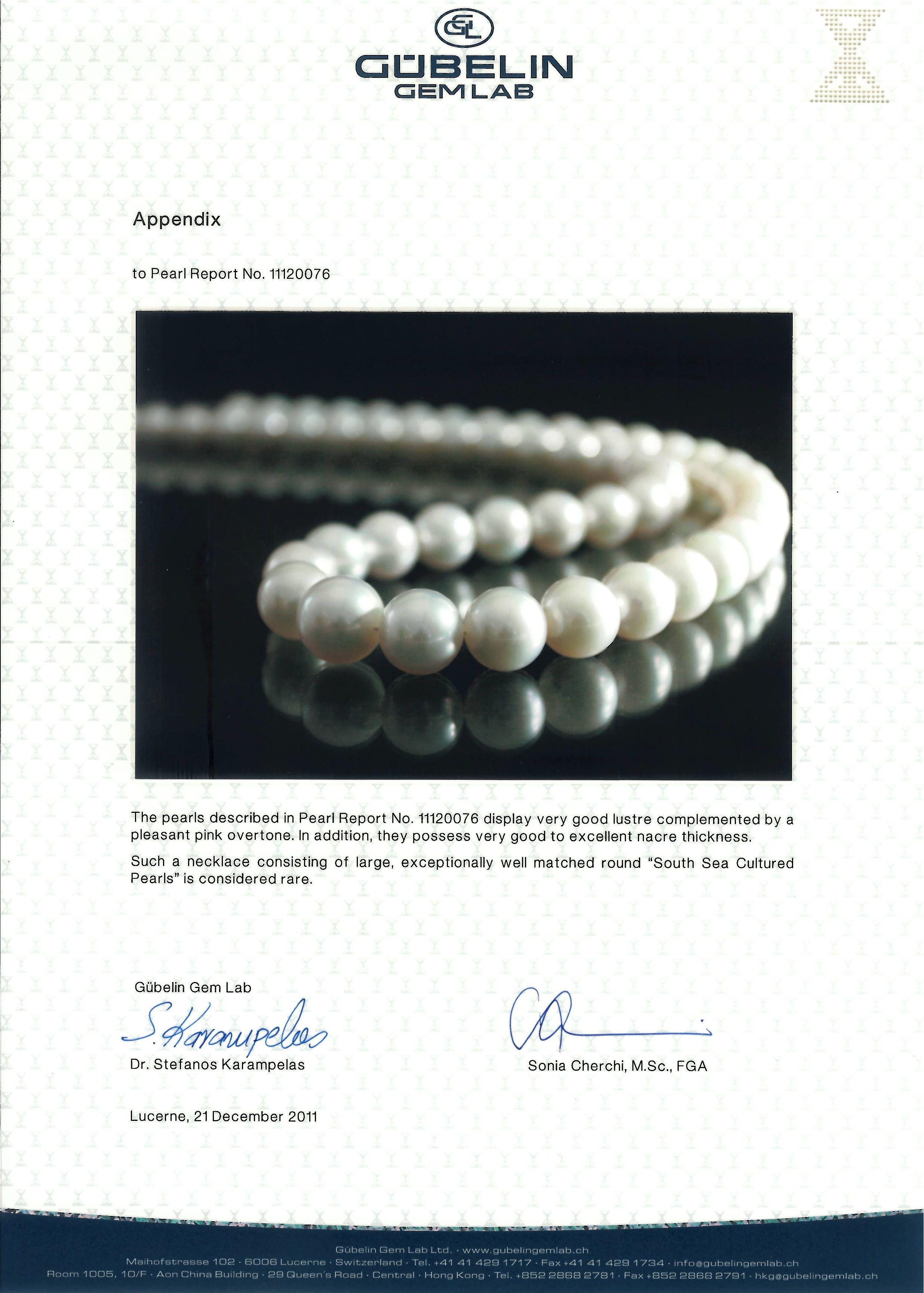 Magnificent White South Sea Cultured Pearl Necklace in Opera Length 3