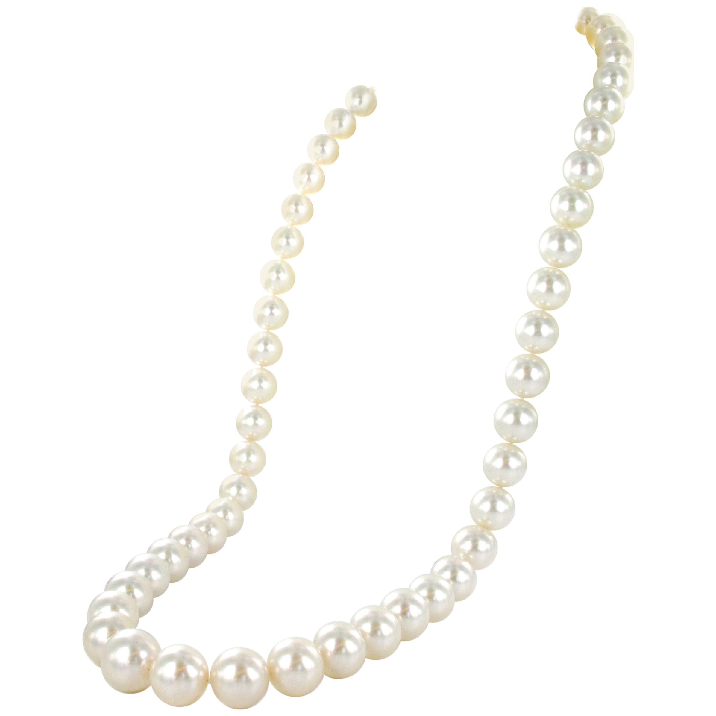 Magnificent White South Sea Cultured Pearl Necklace in Opera Length