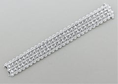 Magnificent Wide Diamond Gold Swirl Bracelet