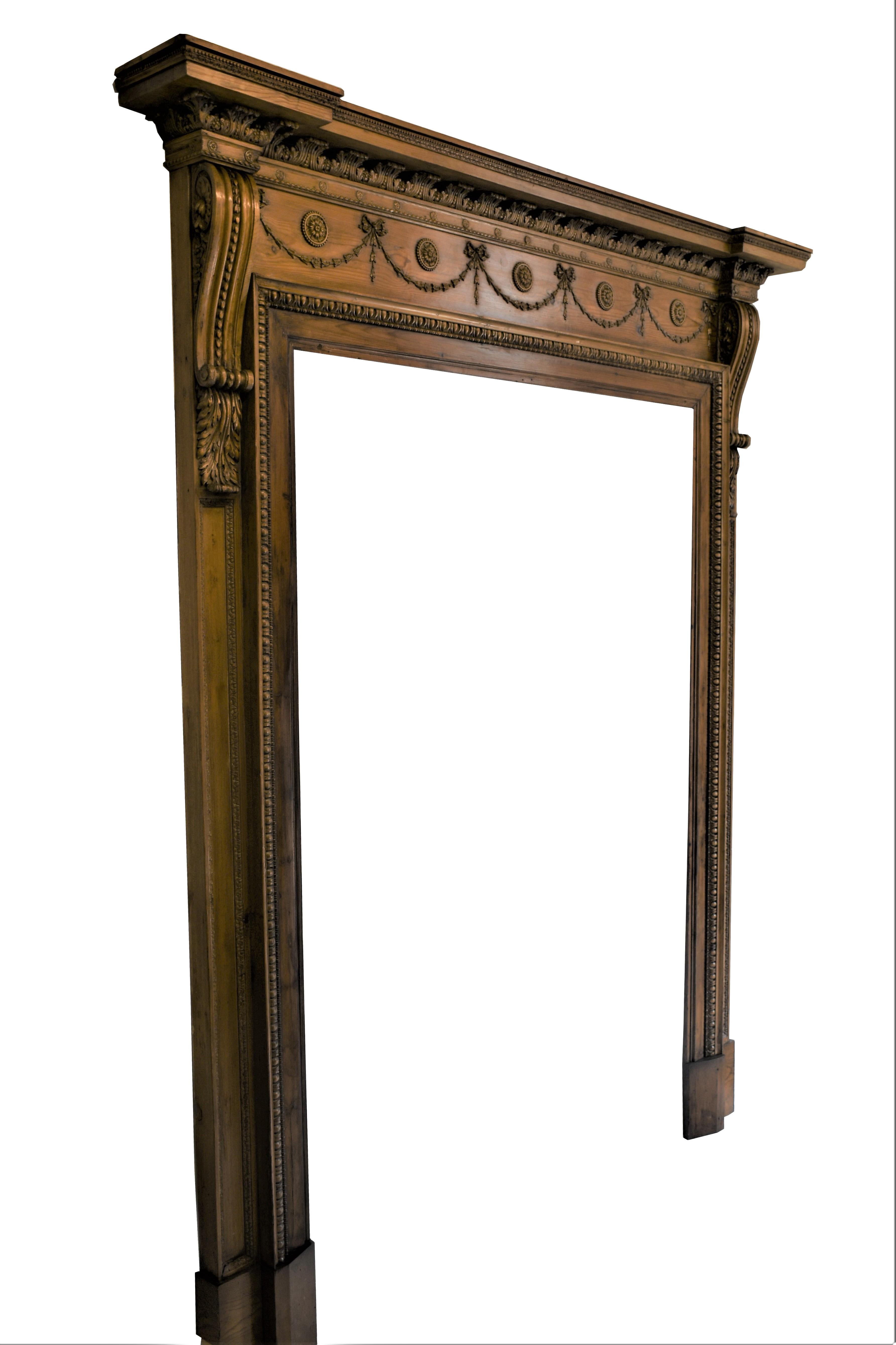 Entrance to Elegance!

A magnificent 18th century (circa 1780) Adam finely carved pine doorway from England. What makes this pieces a true 