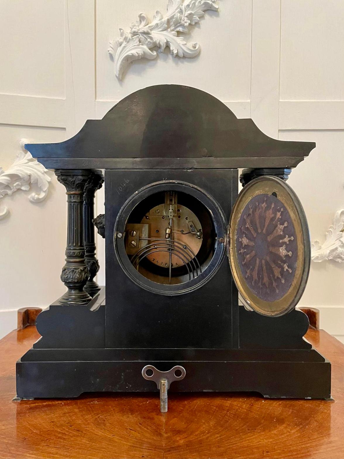 black marble clock antique