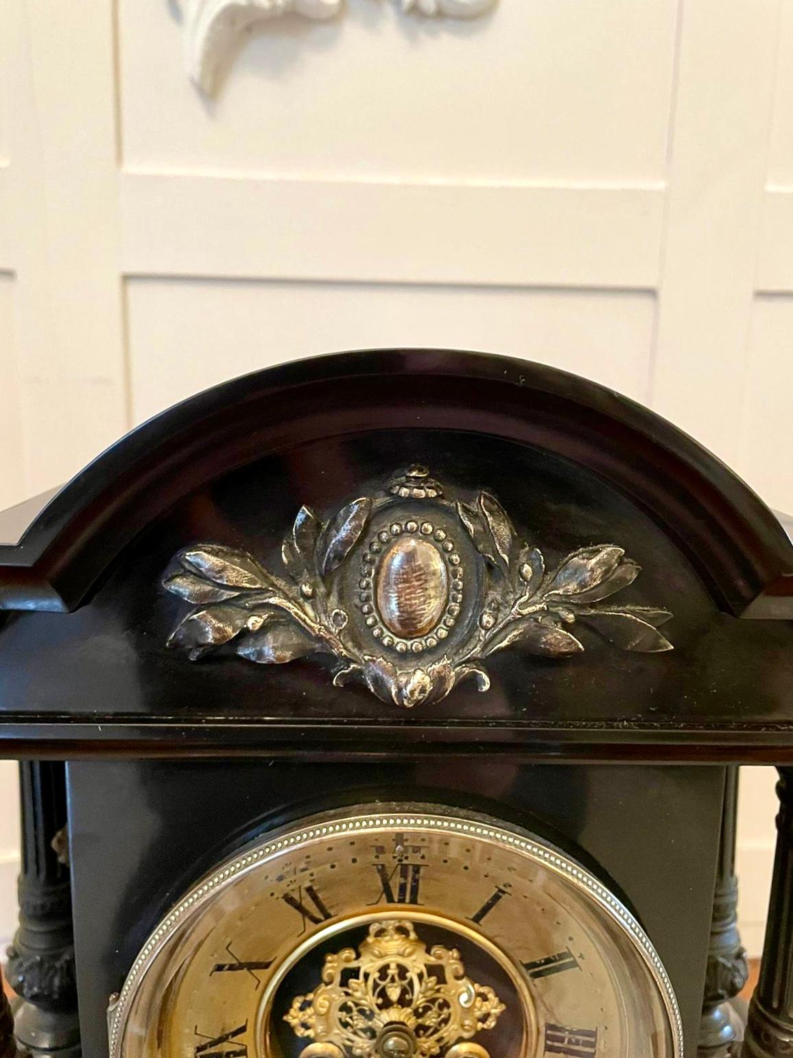 19th Century Magnificent French Marble Eight-Day Mantel Clock