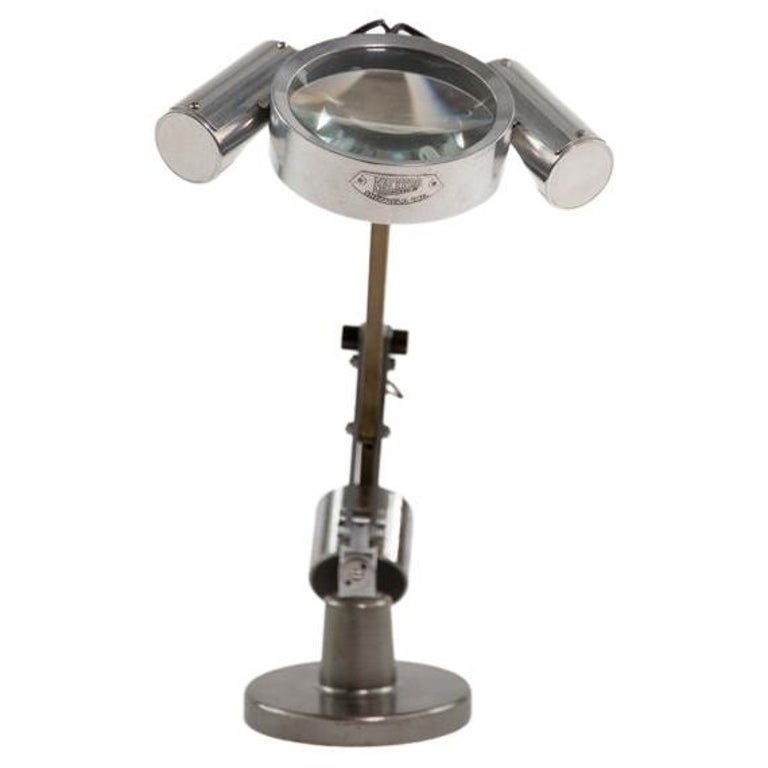 Magnifier Glass with lights on  Stand For Sale