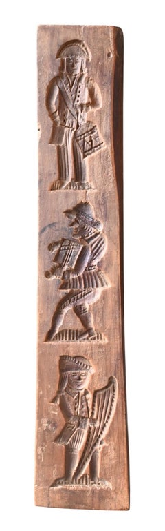 Antique Double-sided gingerbread Mold – Sculpted Musicians – 19th Century