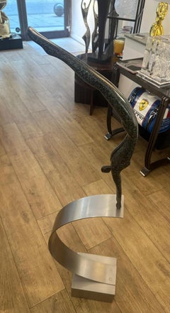 Magnifique sculpture en bronze "Straight Diver"