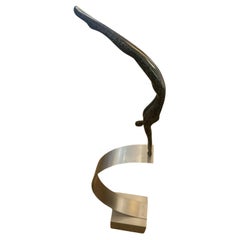 Magnifique sculpture en bronze "Straight Diver"