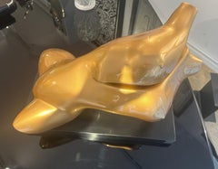 Magnifique sculpture "Golden Lady" en bronze doré