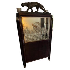 Magnifique vitrine Art-Déco en palissandre de Rio de Maurice Rinck