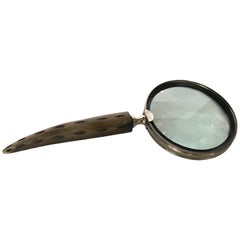 Vintage Magnifying Glass of Faux Bone