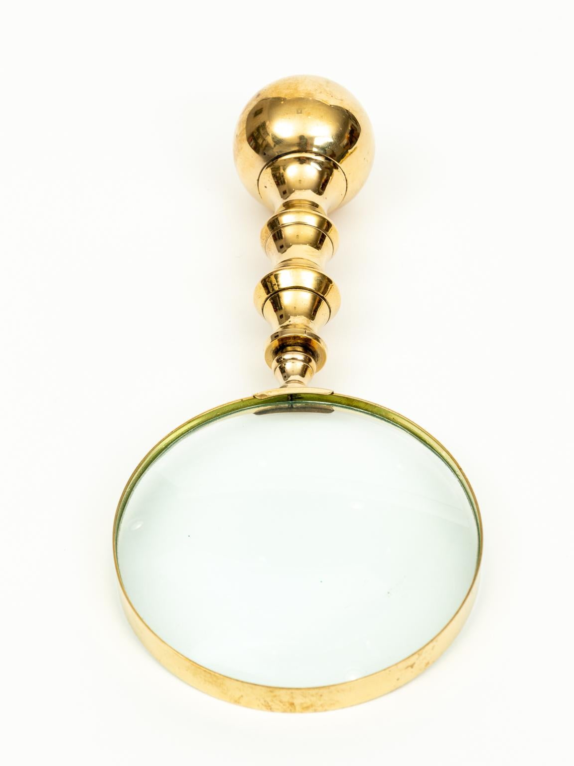 English Magnifying Glass Victorian Brass