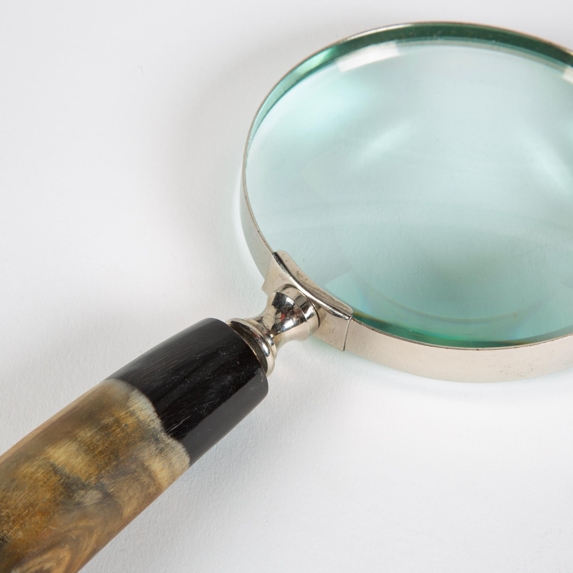 Magnifying Glass with Polished Horn Handle 1