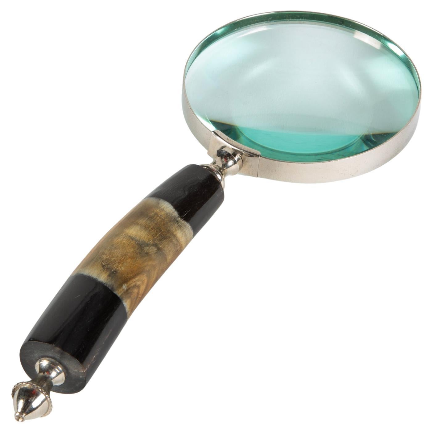 Magnifying Glass with Polished Horn Handle