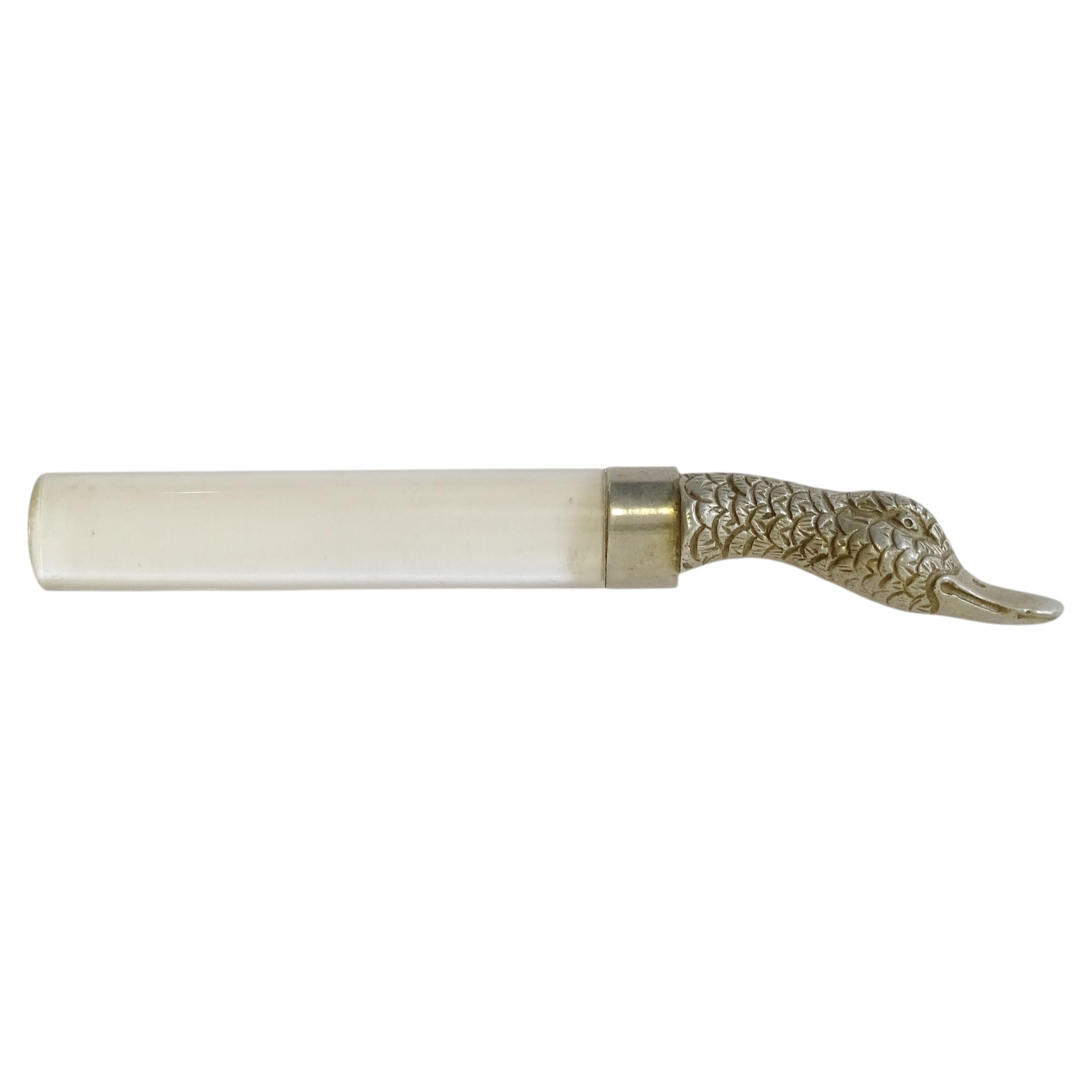 Magnifying Reading Glass with a Duck Head Attributed to Gucci, Italy 1970s For Sale