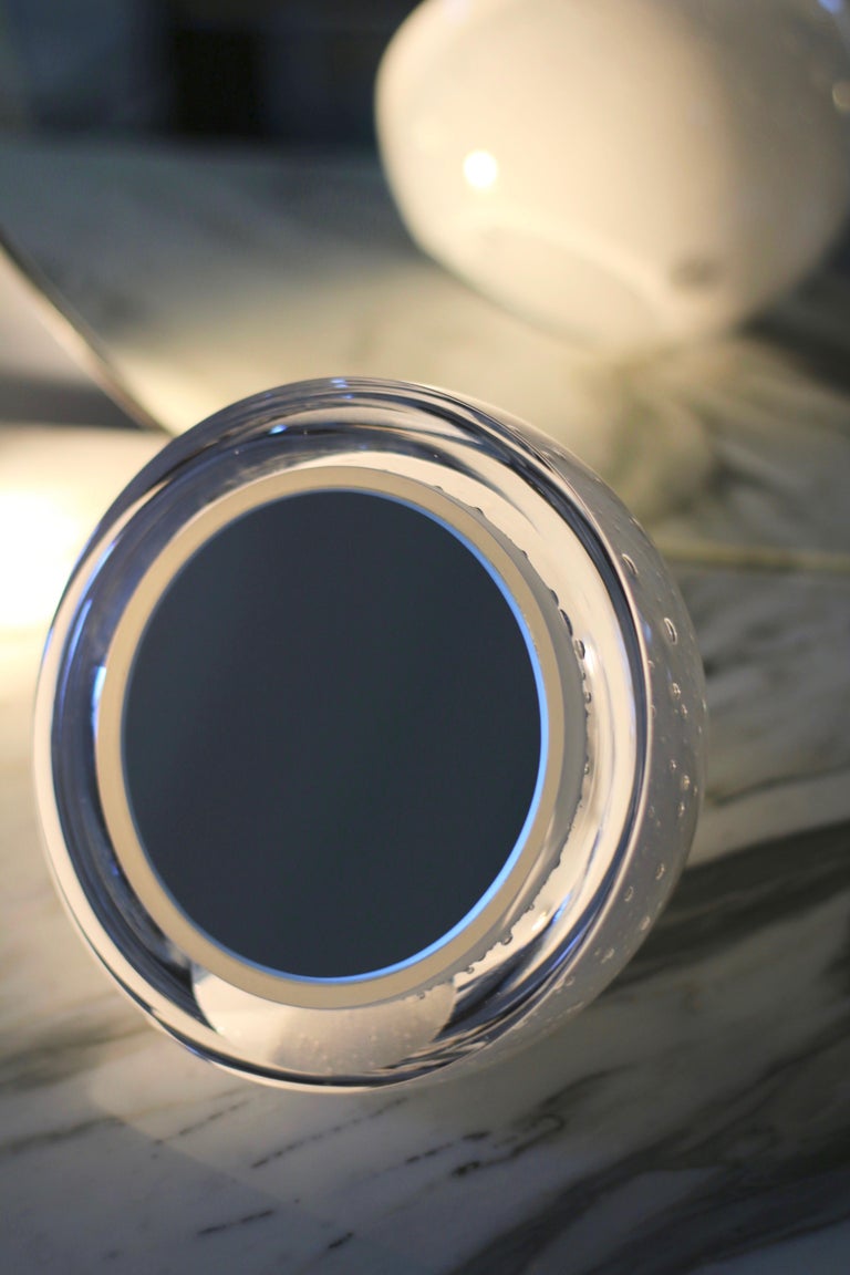 Magnifying Vanity Mirror in Glass For Sale at 1stDibs