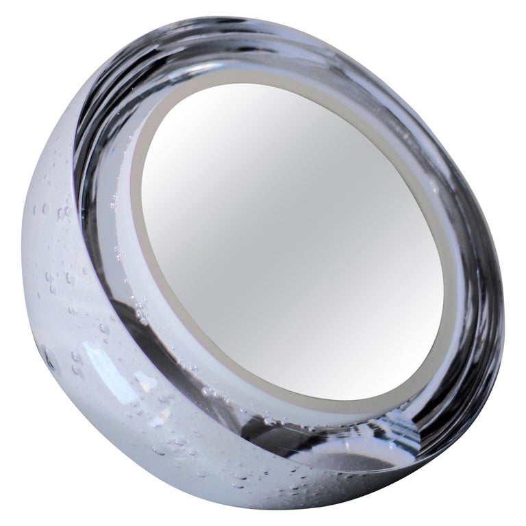 Magnifying Vanity Mirror in Glass For Sale at 1stDibs