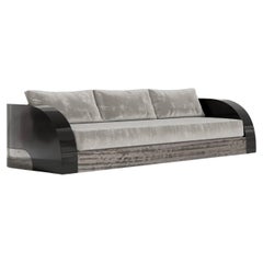 Magno Sofa in Eucalyptus and Black Lacquer by Palena Furniture  