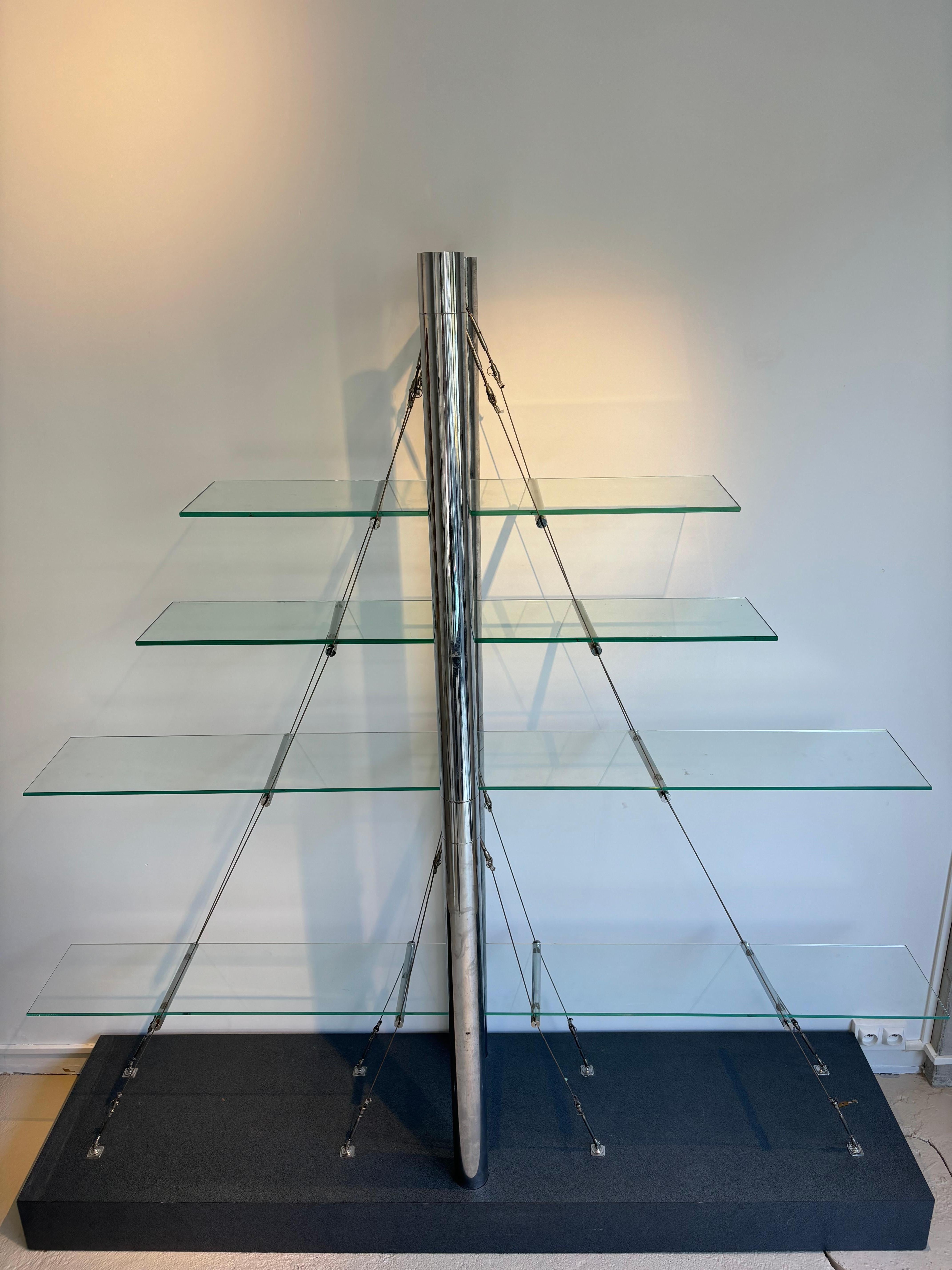 Magnolia bookcase by Andrea Branzi, 1983 In condizioni buone in vendita a SAINT-OUEN-SUR-SEINE, FR
