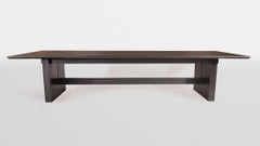 Magnolia Conference Table in Blackened Ash with Chamfered Knife Edge