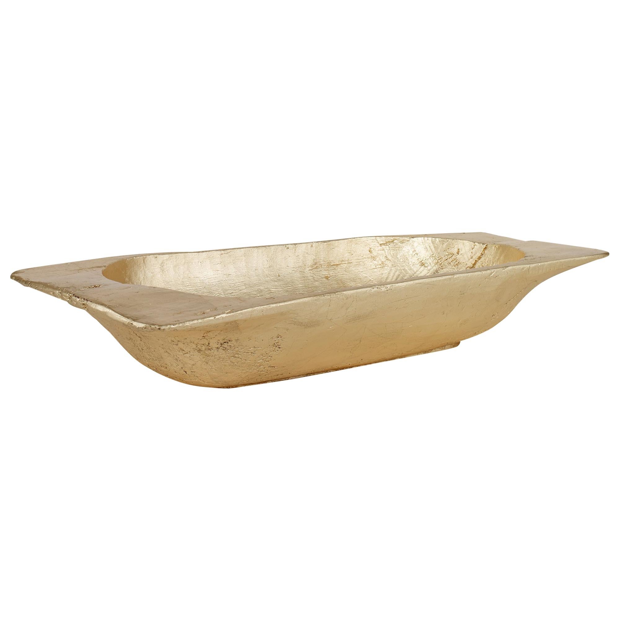 Magnolia Dough Bowl, Gold For Sale at 1stDibs | gold dough bowl