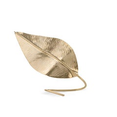 MAGNOLIA - Gold Napkin Ring; Leaf Napkin band; Christmas Napkin holder