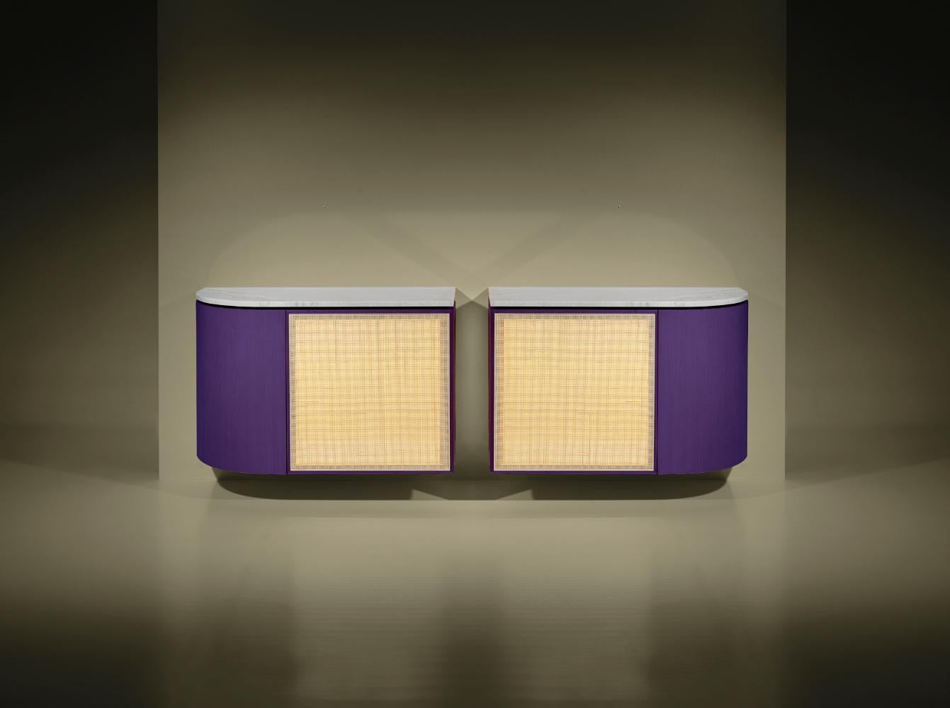 European Magnolya in Lacquer Contemporary and Customizable Sideboard by Luísa Peixoto For Sale