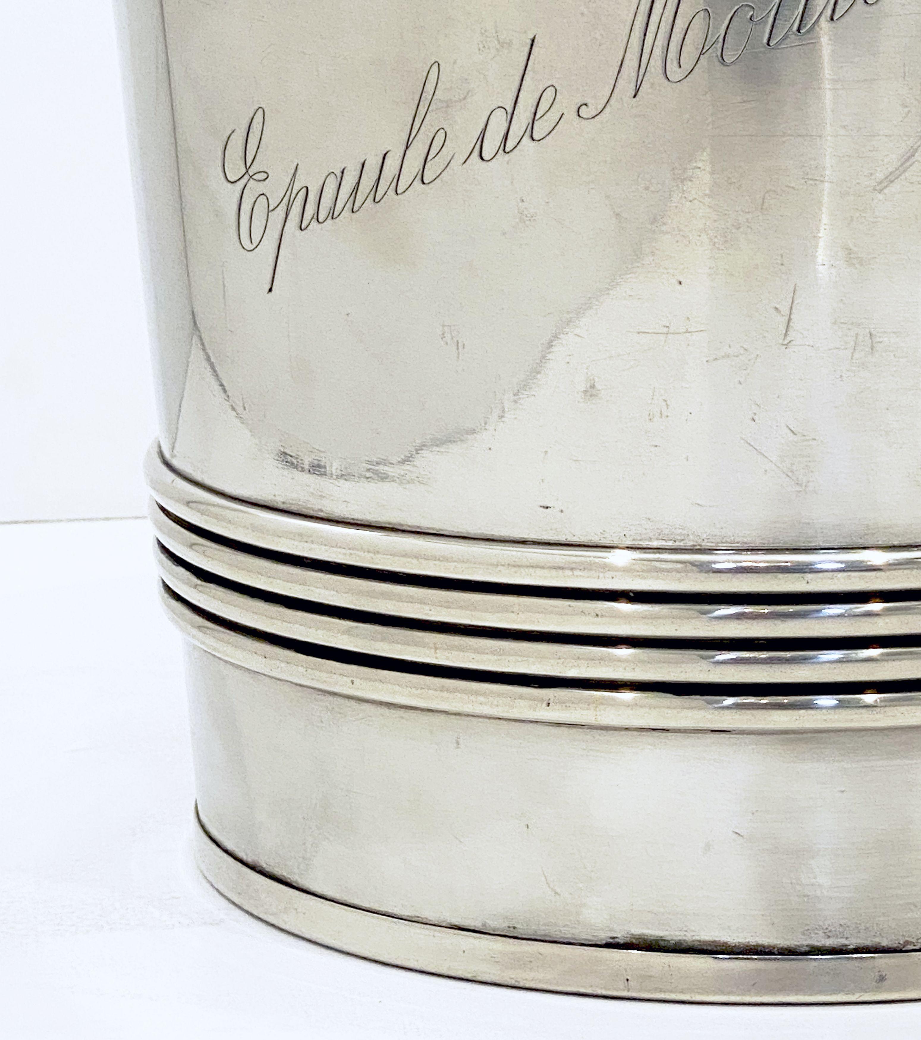 Magnum-Sized French Ice Bucket or Wine or Champagne Cooler, Epaule De Mouton 12