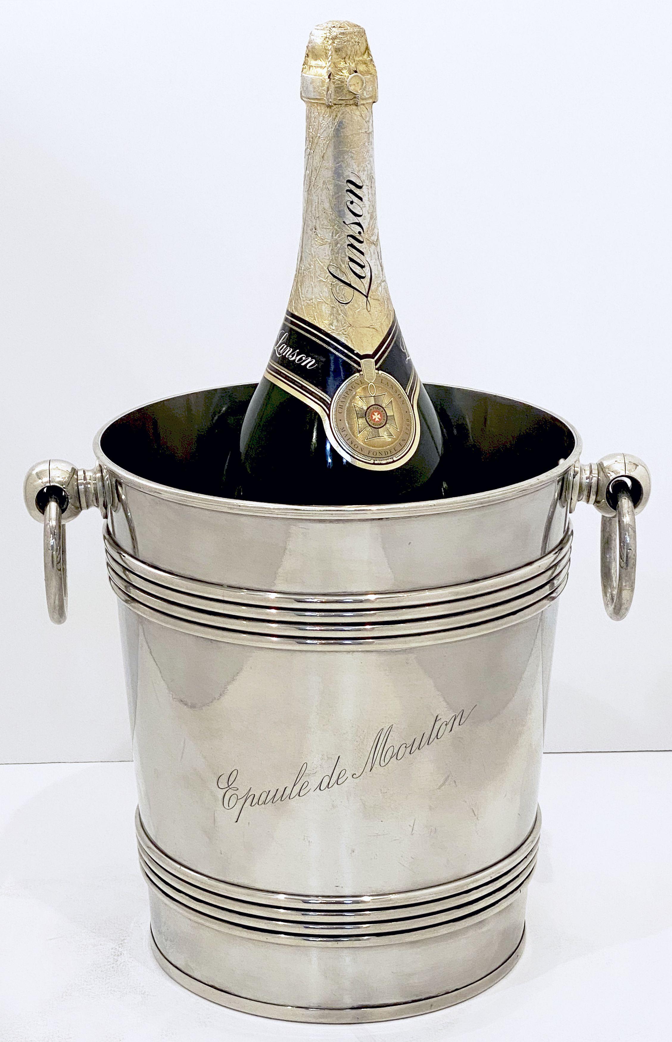 20th Century Magnum-Sized French Ice Bucket or Wine or Champagne Cooler, Epaule De Mouton