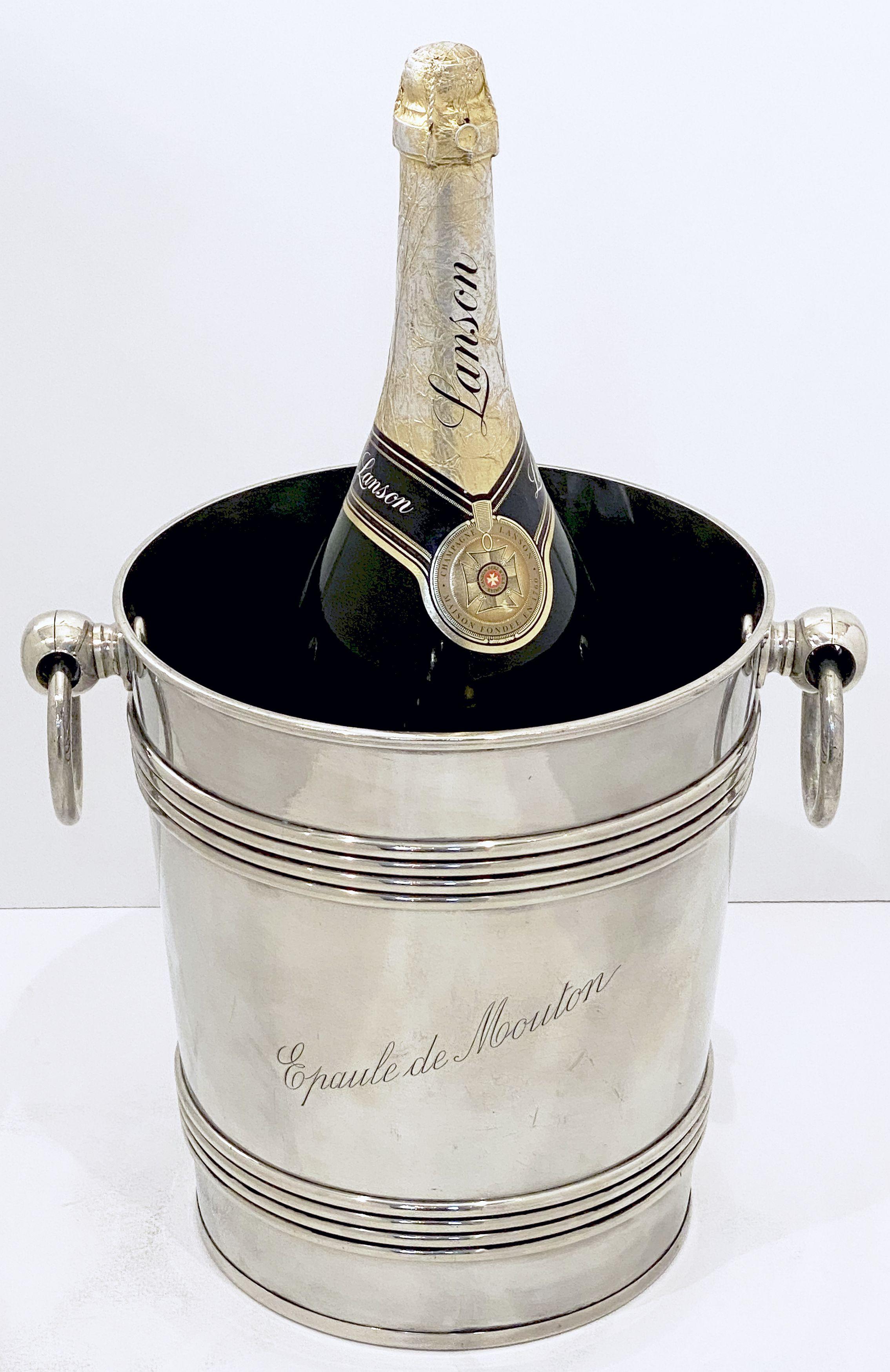 Magnum-Sized French Ice Bucket or Wine or Champagne Cooler, Epaule De Mouton 2