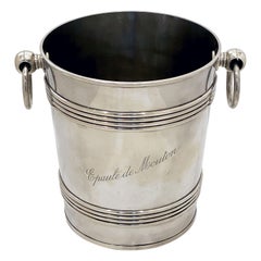 Antique Magnum-Sized French Ice Bucket or Wine or Champagne Cooler, Epaule De Mouton