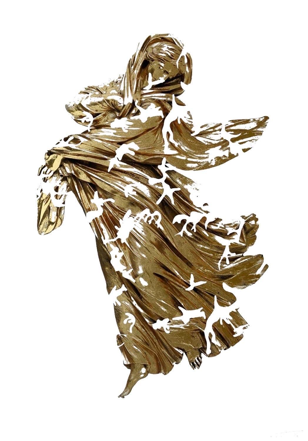 Magnus Gjoen, THE DANCER, 2022

Print of Magnus Gjoen's THE DANCER, originally on plywood.

Produced using archival pigment inks and 24ct gold leaf, printed on cotton rag paper. Part of an edition of 10.

110 x 75 cm 

