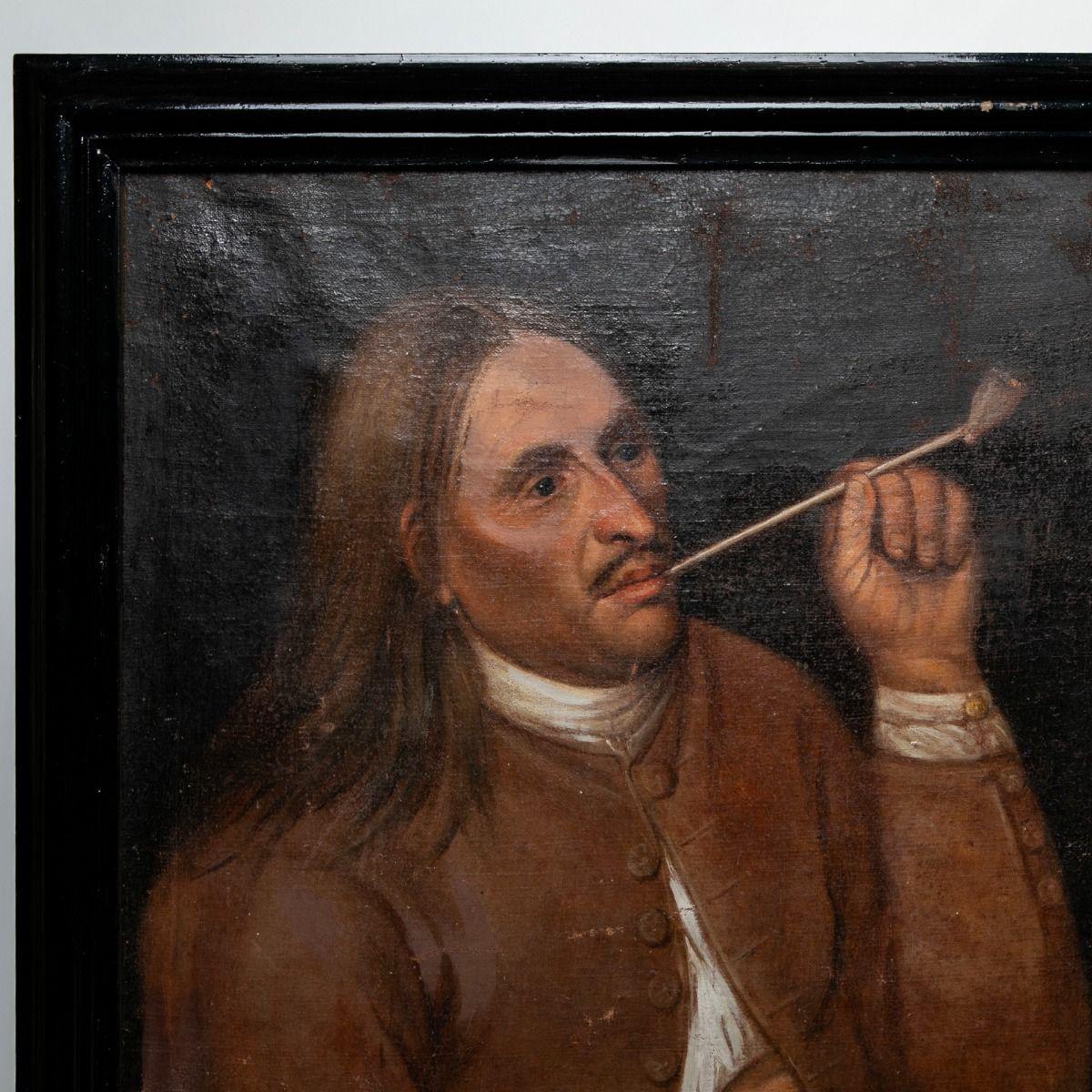 Danese Magnus Jørgensen - Due gentiluomini a tavola ben apparecchiati, firmato 1724 in vendita