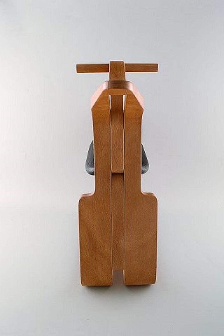Scandinavian Modern Magnus Olesen, 40 Year Anniversary Rocking Horse in Elm Tree, Danish Design For Sale