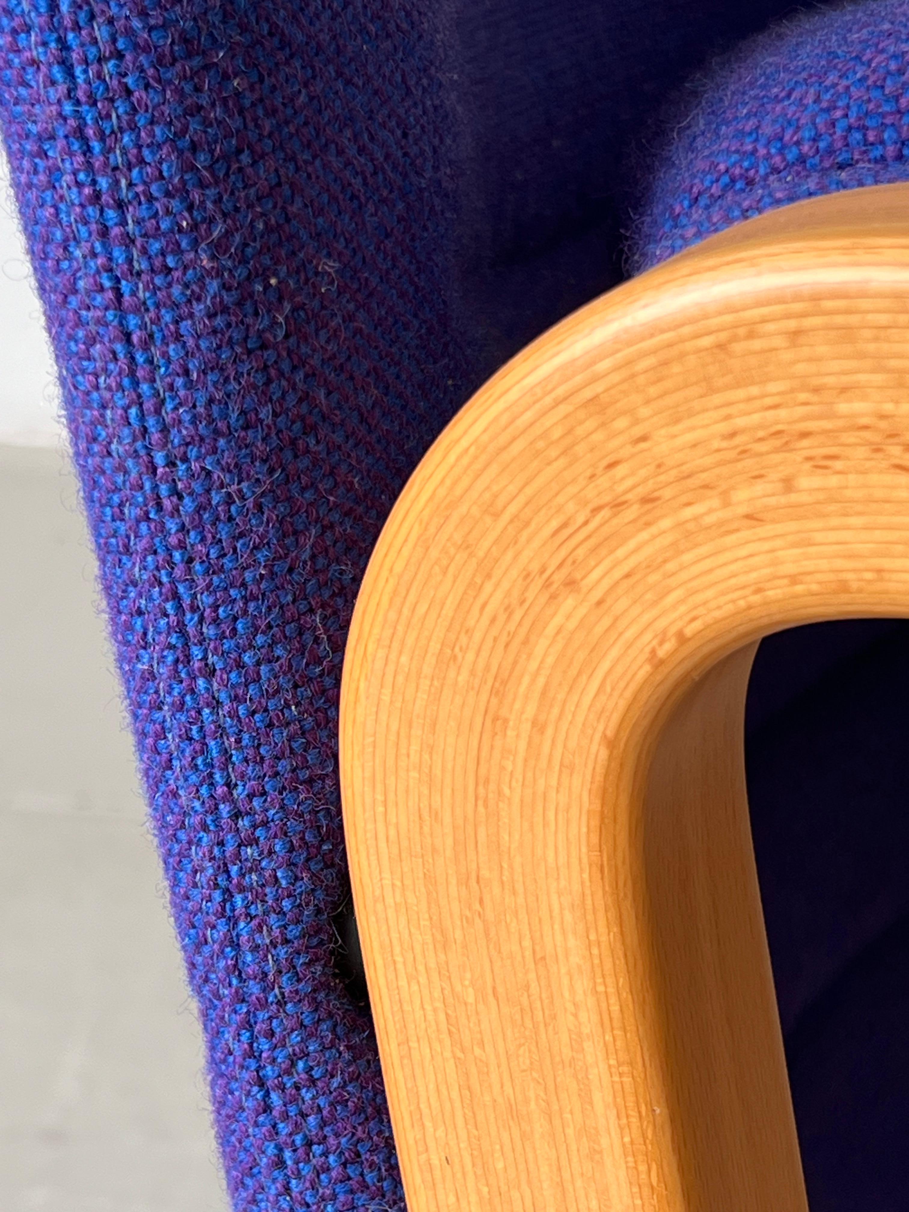 Magnus Olesen blue chair, probably by Rud Thygesen & Johnny Sørensen, Denmark For Sale 6