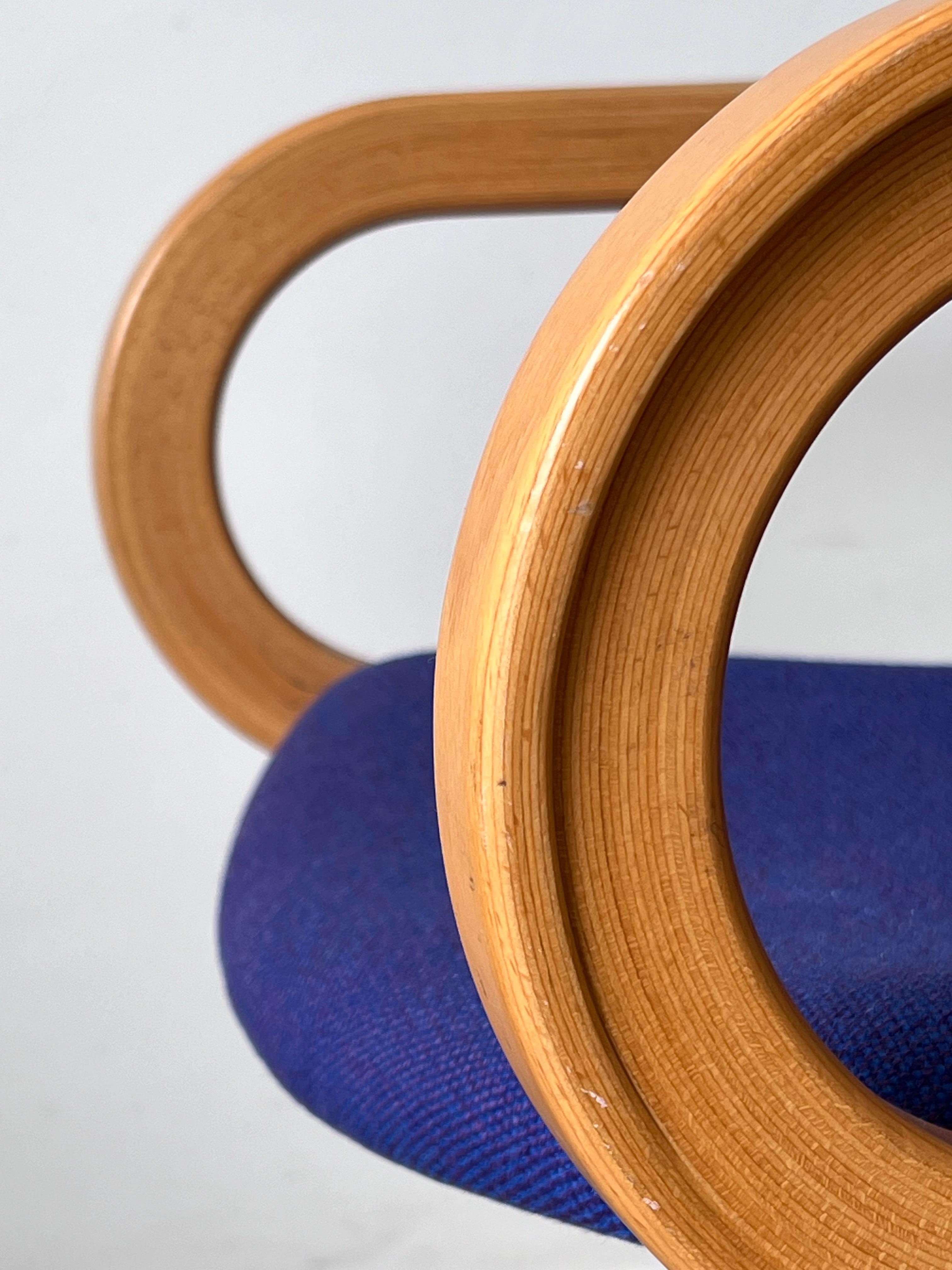 Magnus Olesen blue chair, probably by Rud Thygesen & Johnny Sørensen, Denmark For Sale 7