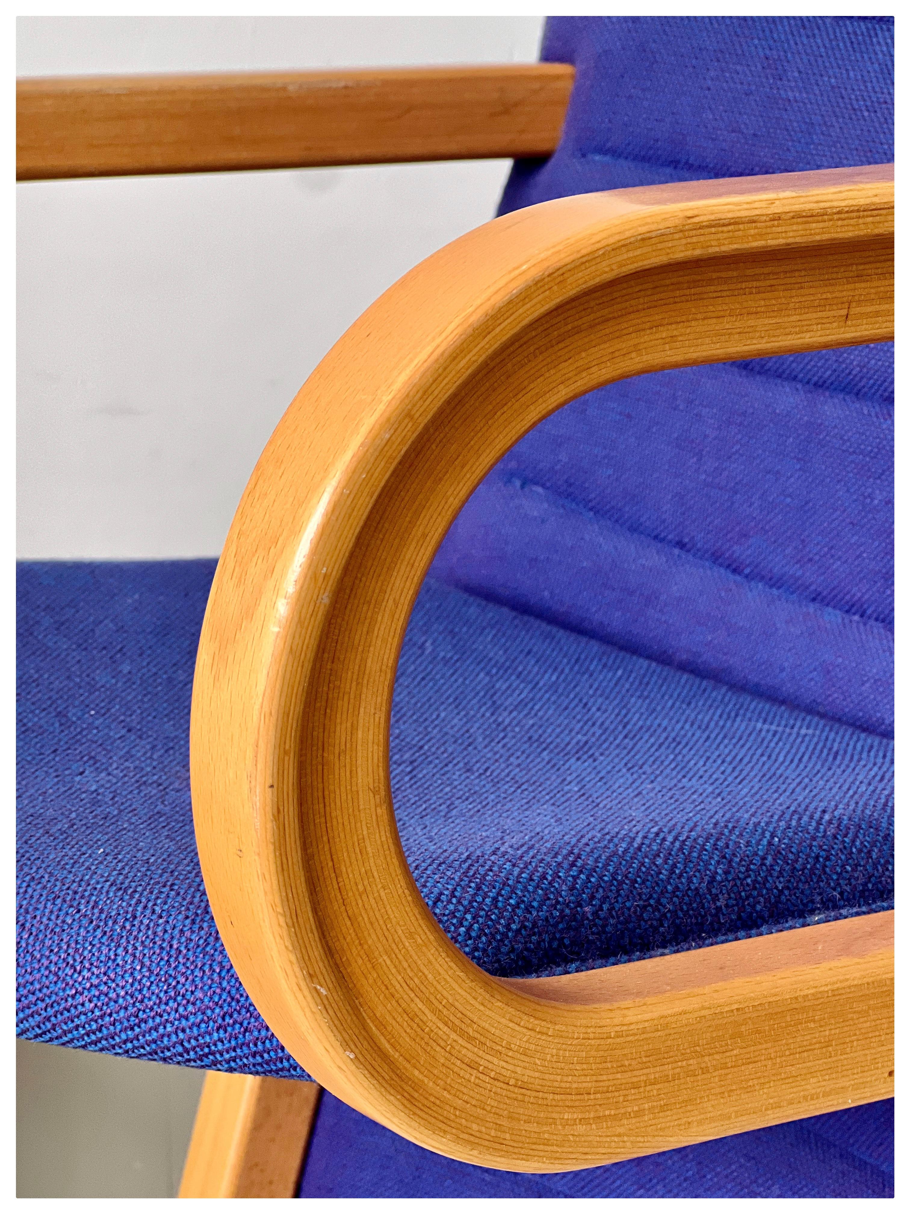 Magnus Olesen blue chair, probably by Rud Thygesen & Johnny Sørensen, Denmark For Sale 11